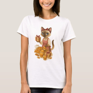 Camiseta Gato de otoño con panadería para el Tri-Blen de ac