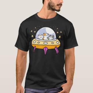 Camiseta Gato de OVNI para el chico amante del gato