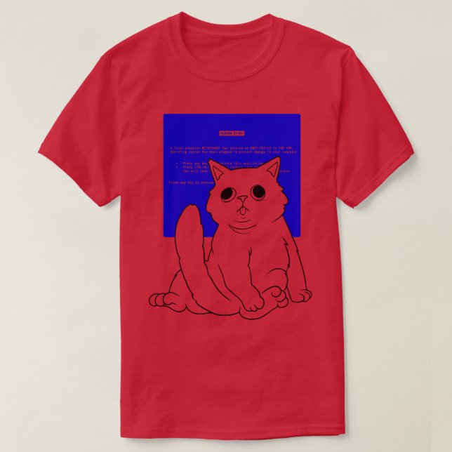 Camiseta Gato de pantalla azul de Tobe Fonseca (Diseño del anverso)