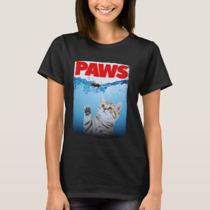 Camiseta Gato de parodia de patas persiguiendo a un ratón a