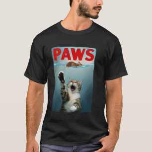 Camiseta Gato de parodia de PAWS Ratón Gato divertido persi