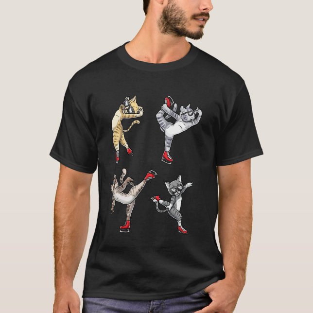 Camiseta Gato de patinaje artístico (Anverso)