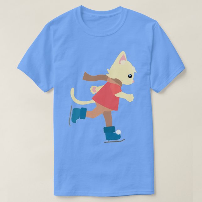 Camiseta gato de patinaje artístico (Diseño del anverso)