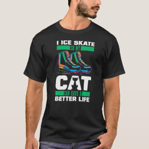 Camiseta Gato de patinaje sobre hielo  Patinaje sobre hielo