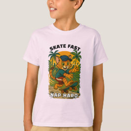 Camiseta Gato de patineta