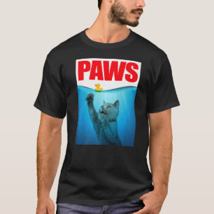 Camiseta Gato De PAWS Y Pato De Goma Amarillo Cuato Gato De