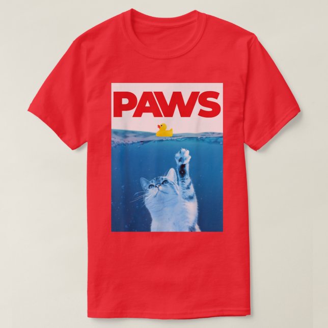 Camiseta Gato De PAWS Y Pato De Goma Amarillo Cute Kitten G (Diseño del anverso)