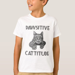 Camiseta Gato de Pawsitive Cattitude