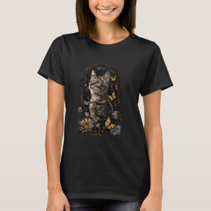 Camiseta Gato de pelo corto europeo flor