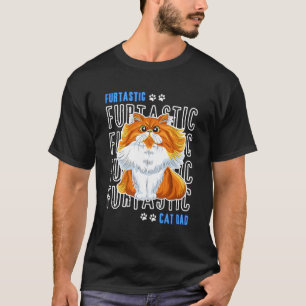 Camiseta Gato de pelo largo doméstico papá gato gato furtiv
