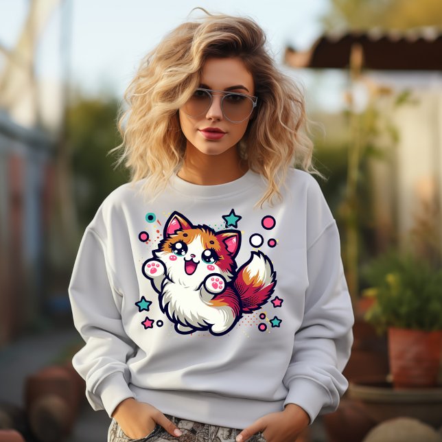 Camiseta Gato de peluche juguetón (Cute Cat)