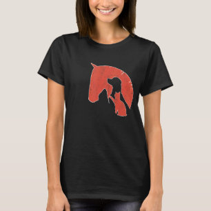 Camiseta Gato De Perro De Caballo I Silhouette De Gatos De 