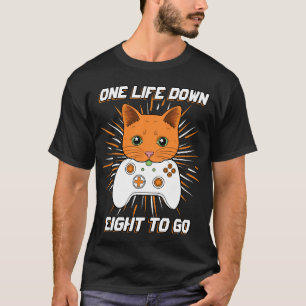 Camiseta Gato de Personalizado blanco Naranja eslogan de nu