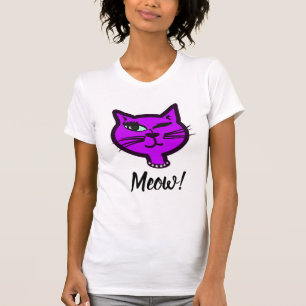 Camiseta Gato de Personalizado malva aguda