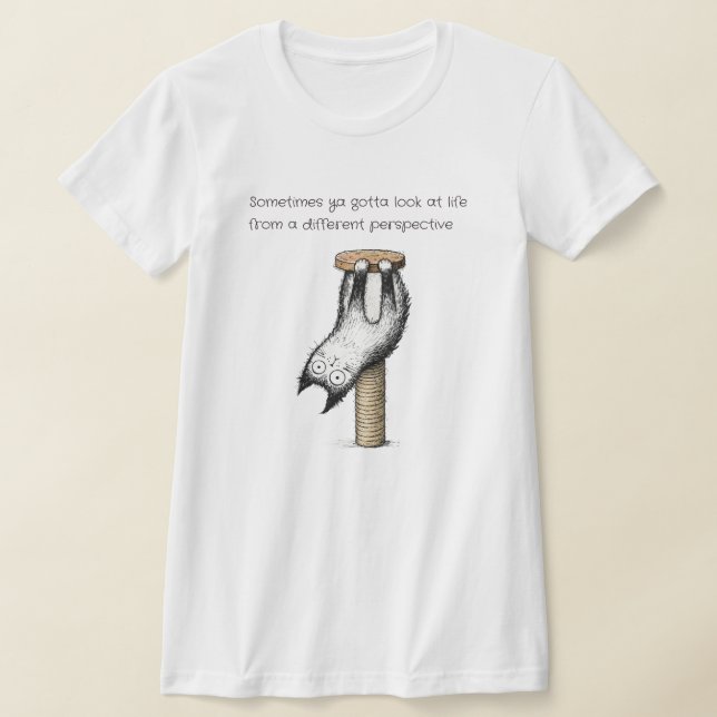 Camiseta Gato de Perspectiva Diferente Vida  (Distribución)