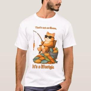 Camiseta Gato de Pesca Divertido – Eso No es una Enfermedad