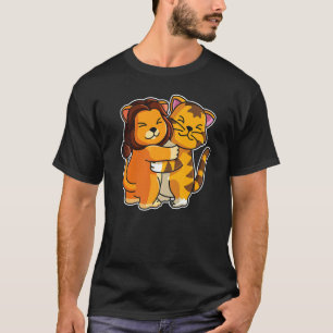 Camiseta Gato De Pestaña Y Animales De León Cuidados Para L