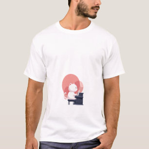Camiseta Gato de piano silencioso