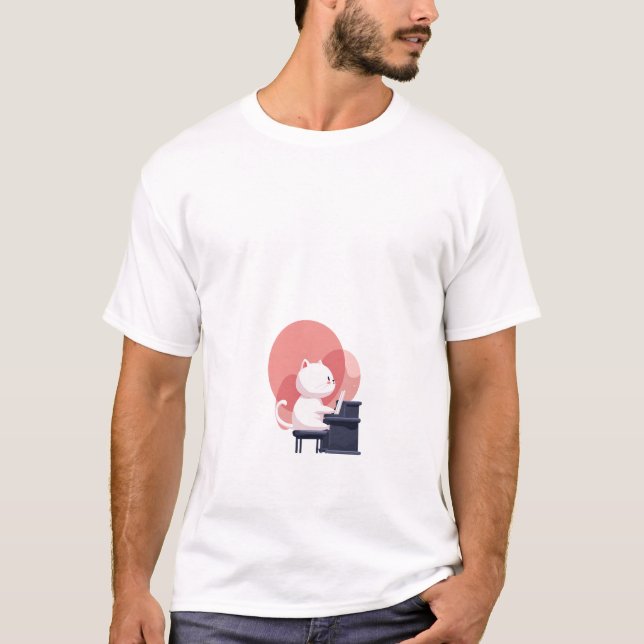 Camiseta Gato de piano silencioso (Anverso)