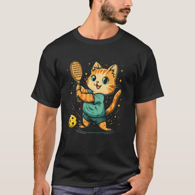 Camiseta Gato de Pickleball (Anverso)