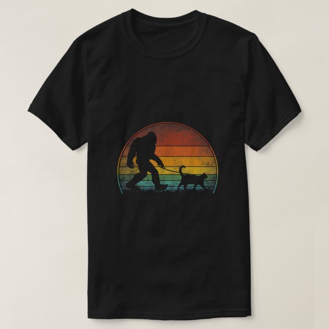 Camiseta Gato de pie grande Sasquatch Regalo de amante del  (Diseño del anverso)