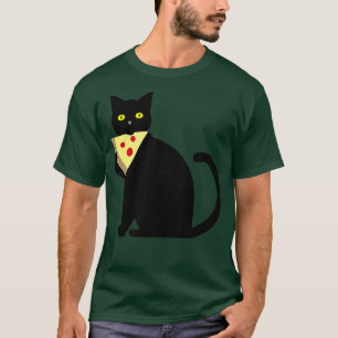 Camiseta Gato de pimiento Pepperoni Pizza Lover comida chat