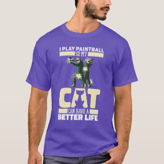Camiseta Gato de pintura divertido