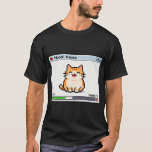 Camiseta Gato de píxeles sintiéndose bien – Estado Feliz de