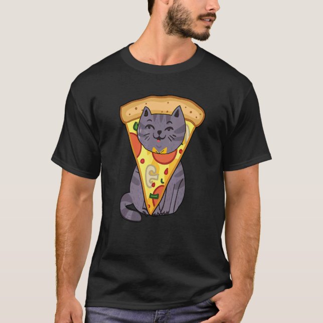 Camiseta Gato de pizza (Anverso)