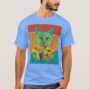 Camiseta Gato de pizza de época Taco 34545798