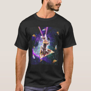 Camiseta Gato de Pizza del Espacio Exterior Burrito de Tac