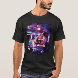 Camiseta Gato de Pizza Espacial Burrito de Taco Láser Arcoí