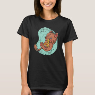 Camiseta Gato de Pizza Pizza  Comida Italiana Comedor de Pi