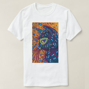 Camiseta Gato de pluma de pavo real, Louis Wain