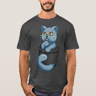 Camiseta Gato de Pocket Cute British Shorthair