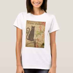 Camiseta Gato de postal vintage