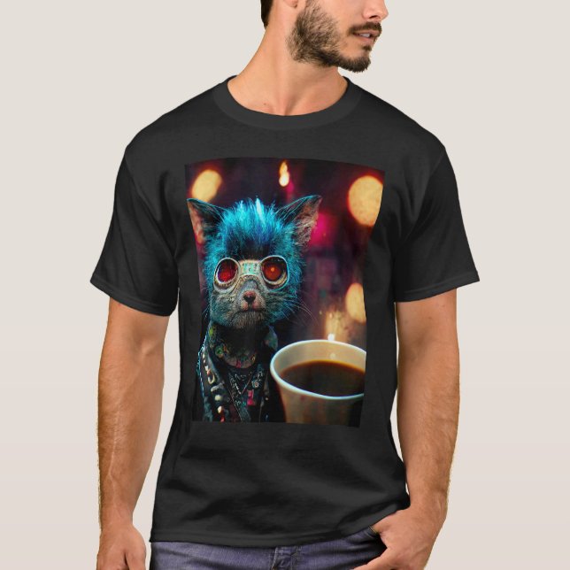 Camiseta Gato de punk (Anverso)