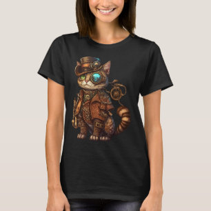 Camiseta Gato de Punk al vapor Kitten Kitty Steampunk