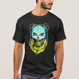 Camiseta Gato de Punk cibernético