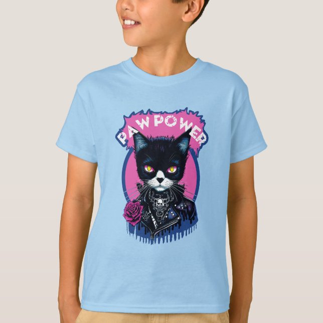 Camiseta Gato de Punk de energía de la palanca (Anverso)