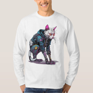 Camiseta Gato de Punk estilo calle