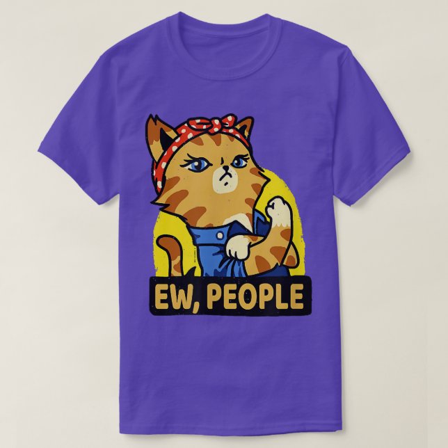 Camiseta Gato De Purrsist Ew, Gente Kitty Gracioso Gato Ama (Diseño del anverso)