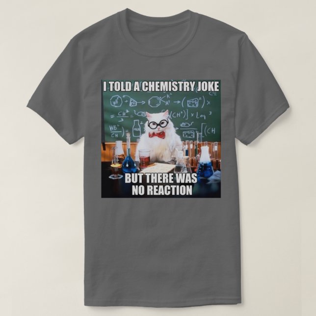 Camiseta Gato de Química (Diseño del anverso)