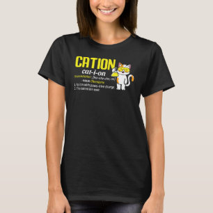 Camiseta Gato de química de cationes divertidos para enseña