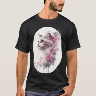 Camiseta Gato de Ragdoll Cherry Blossom japonés Sakura