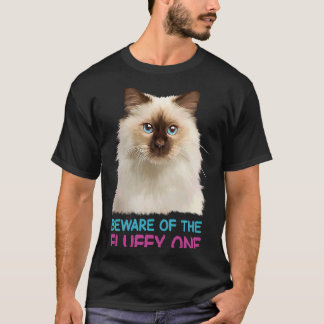 Camiseta Gato de Ragdoll Cuidado con el Fluffy One