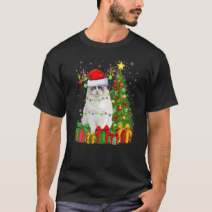 Camiseta Gato de Ragdoll Navidades navideños navidad en San