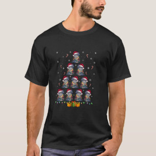 Camiseta Gato de Ragdoll Santa Hat Xmas Ilumina a los hombr