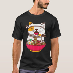Camiseta Gato De Ramen Anime Kawaii Chicas Y Niños Japones