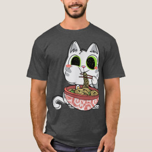 Camiseta Gato de Ramen comida japonesa Kitty Propietario de